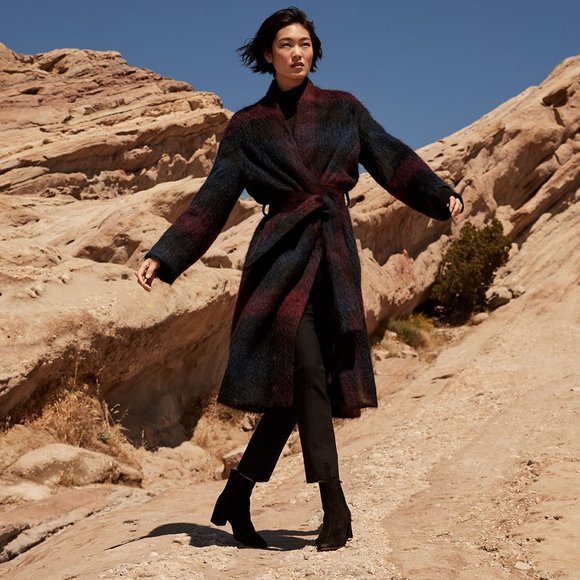 vince brushed wool coat